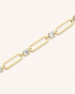 Βραχιόλι ROSEFIELD Paperclip  ανοξείδωτο ατσάλι με κρύσταλλα SKU JBRCG-J1024 - Image 5