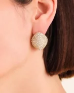 Σκουλαρίκια ROSEFIELD Pave από ανοξείδωτο ατσάλι με κρύσταλλα SKU JEPBG-J1222 - Image 4