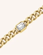 Κολιέ ROSEFIELD Octagon από  ανοξείδωτο ατσάλι με κρύσταλλο SKU JNOCG-J1131 - Image 5