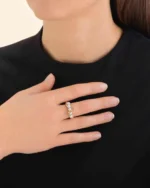 ROSEFIELD Multi Pearl Twist Ring Gold (No 56) SKU JRMP56G-J753 - Image 2