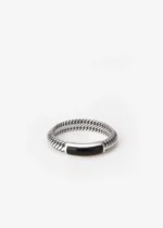 UNISEX Buddha to Buddha Ring 613ON Ben Mini Gemstone Silver Onyx