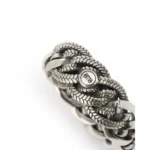 UNISEX BUDDHA TO BUDDHA 600 Nathalie Small Texture Ring Silver