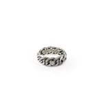 UNISEX BUDDHA TO BUDDHA 600 Nathalie Small Texture Ring Silver - Image 4