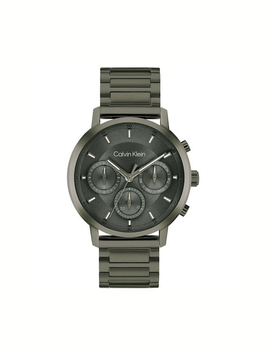 Calvin Klein Gauge Ανδρικό Ρολόι 41mm Μπαταρίας με Γκρι Μεταλλικό Μπρασελέ SKU 25200494 - Image 3