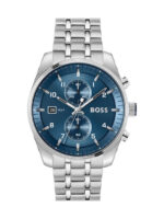 Boss Skytraveller Ανδρικό Ρολόι 44mm Χρονογράφος Μπαταρίας με Ασημί Μεταλλικό Μπρασελέ SKU 1514216 - Image 3