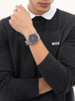 Boss Skytraveller Ανδρικό Ρολόι 44mm Χρονογράφος Μπαταρίας με Ασημί Μεταλλικό Μπρασελέ SKU 1514216 - Image 6