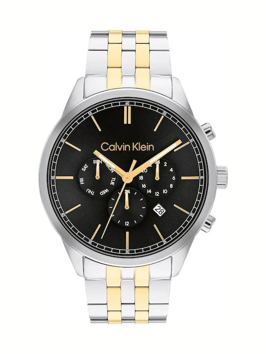 Calvin Klein Infinite Ανδρικό Ρολόι 44mm Χρονογράφος Μπαταρίας με Ασημί Μεταλλικό Μπρασελέ SKU 25200380 - Image 4