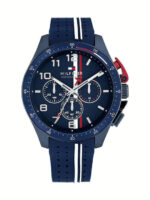 Tommy Hilfiger Bank Ανδρικό Ρολόι Χρονογράφος με Μπλε Καουτσούκ Λουράκι SKU 1792169 - Image 2