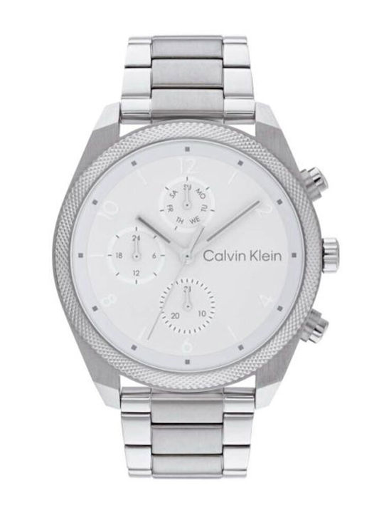 Calvin Klein Impact Ανδρικό Ρολόι 44mm Μπαταρίας με Ασημί Μεταλλικό Μπρασελέ SKU 25200356 - Image 2