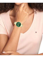 Tommy Hilfiger Camille Γυναικείο Ρολόι 38mm Μπαταρίας με Χρυσό Μεταλλικό Μπρασελέ SKU 1782746