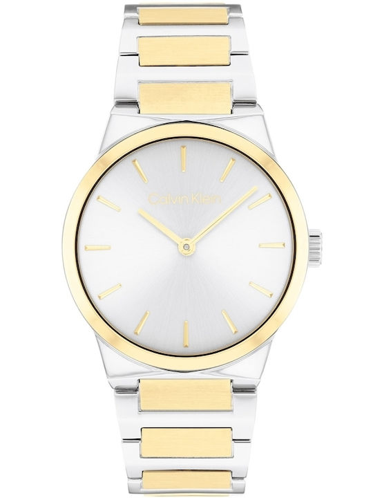 Calvin Klein Γυναικείο Ρολόι 32mm Μπαταρίας με Ασημί Μεταλλικό Μπρασελέ  SKU 25100113 - Image 3