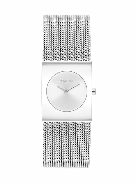 Calvin Klein Pulse Γυναικείο Ρολόι 21.5mm Μπαταρίας με Ασημί Μεταλλικό Μπρασελέ SKU 25100135 - Image 3