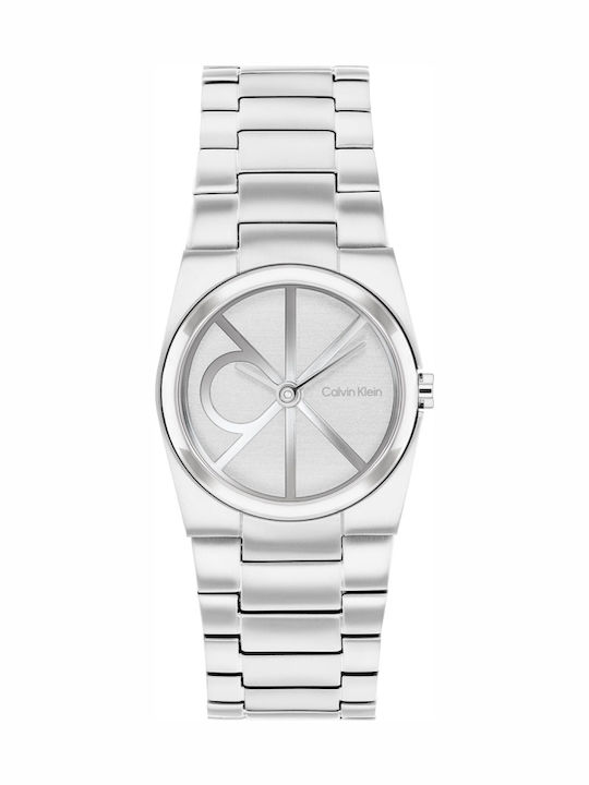 Calvin Klein Unite Γυναικείο Ρολόι 26mm Μπαταρίας με Ασημί Μεταλλικό Μπρασελέ SKU 25100126 - Image 3