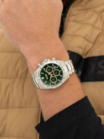 Boss Hero Ανδρικό Ρολόι Χρονογράφος Μπαταρίας με Ασημί Μεταλλικό Μπρασελέ SKU 1514268