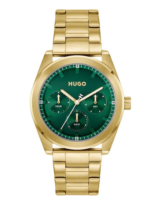 HUGO Boss Sport Ανδρικό Ρολόι Μπαταρίας με Χρυσό Μεταλλικό Μπρασελέ SKU 1530425 - Image 3