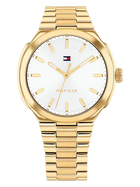 Tommy Hilfiger Γυναικείο Ρολόι 36mm Μπαταρίας με Χρυσό Μεταλλικό Μπρασελέ SKU  1782819 - Image 3