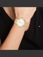 Tommy Hilfiger Γυναικείο Ρολόι 36mm Μπαταρίας με Χρυσό Μεταλλικό Μπρασελέ SKU  1782819