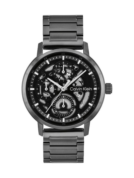 Calvin Klein Gauge Ανδρικό Ρολόι Μπαταρίας με Γκρι Μεταλλικό Μπρασελέ SKU 25200563 - Image 3