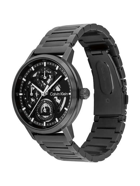 fixedratio_20260220102144_741da3ef Calvin Klein Gauge Ανδρικό Ρολόι Μπαταρίας με Γκρι Μεταλλικό Μπρασελέ SKU 25200563 - Image 1