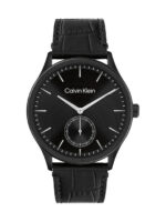 Calvin Klein Tailored Ανδρικό Ρολόι Μπαταρίας με Μαύρο Δερμάτινο Λουράκι SKU 25200555 - Image 3