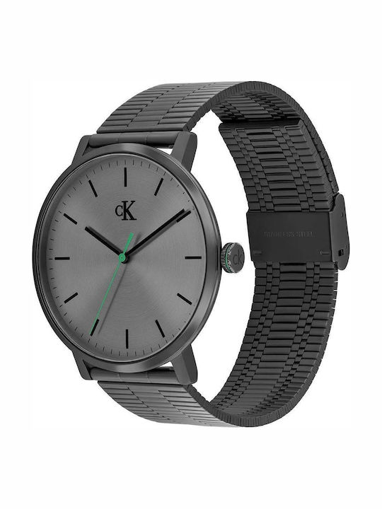 fixedratio_20260224110503_85ad7026 Calvin Klein Real Ανδρικό Ρολόι Μπαταρίας με Γκρι Μεταλλικό Μπρασελέ SKU 25200551 - Image 1