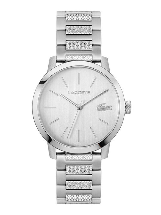 Lacoste Metropole Ανδρικό Ρολόι 39mm Μπαταρίας με Ασημί Μεταλλικό Μπρασελέ SKU 2011420 - Image 3