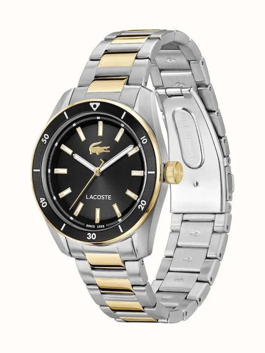 Lacoste Boston Ανδρικό Ρολόι Μπαταρίας με Ασημί Μεταλλικό Μπρασελέ SKU 2011488 - Image 1