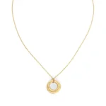 Γυναικείο Κολιέ Calvin Klein  Ατσάλινο Χρυσό Με Στρογγυλό Μενταγιόν SKU 35000761