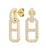 Σκουλαρίκια Rosefield Octagon από επιχρυσωμένο ανοξείδωτο ατσάλι SKU  JEOPG-J1180