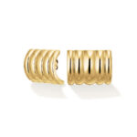 Σκουλαρίκια Rosefield Ribbed Gold  SKU JEREG-J966