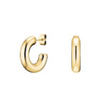 Σκουλαρίκια Rosefield Medium Thick Hoops Gold SKU  JESHG-J931 - Image 3