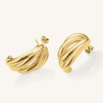 Σκουλαρίκια Rosefield Tangle Gold   SKU JESTG-J1057 - Image 2