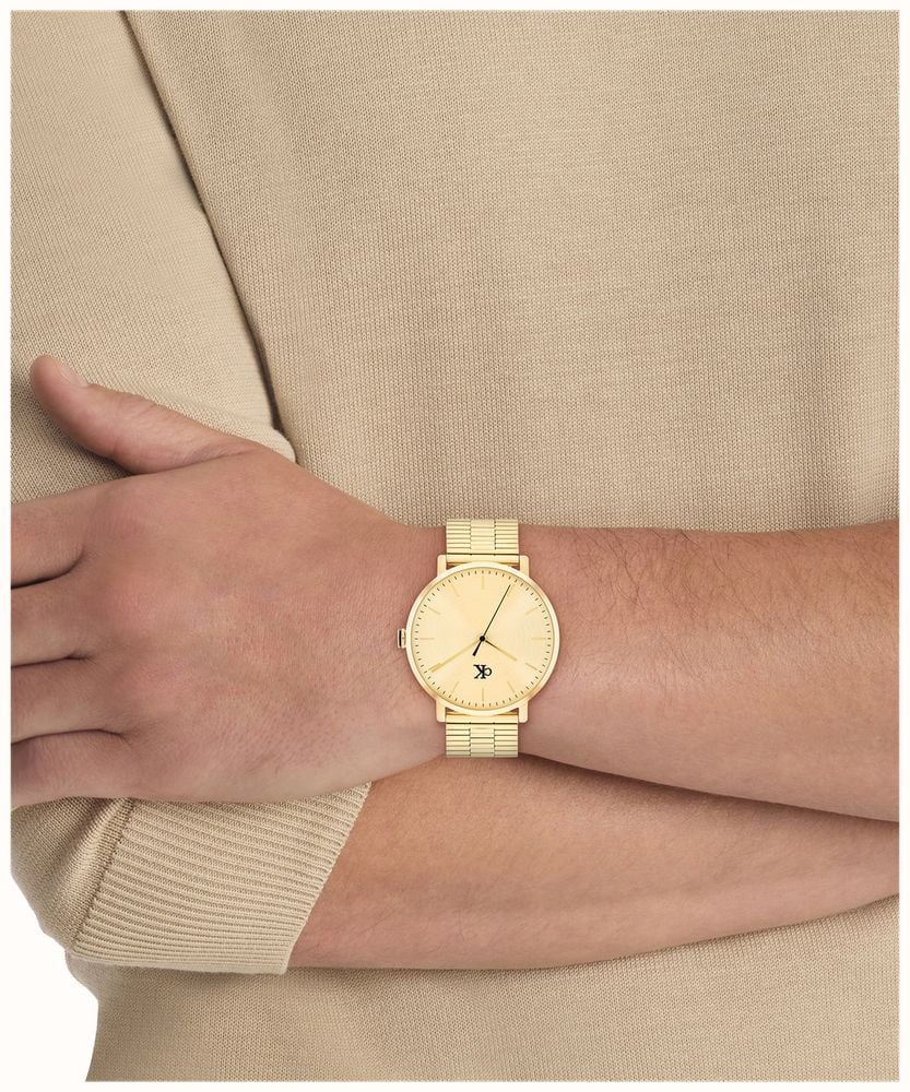 product208761-2275_cropped Calvin Klein CK REAL Τριών Χεριών Quartz (42mm) Χρυσό Καντράν / Χρυσό Μπρασελέ από Ανοξείδωτο Ατσάλι PVD SKU 25200549 - Image 1