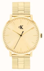 Calvin Klein CK REAL Τριών Χεριών Quartz (42mm) Χρυσό Καντράν / Χρυσό Μπρασελέ από Ανοξείδωτο Ατσάλι PVD SKU  25200549 - Image 4