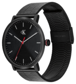 Calvin Klein CK REAL Τριών Δεικτών Quartz (42mm) Μαύρο Καντράν / Μαύρο PVD Μπρασελέ από Ανοξείδωτο Ατσάλι  SKU 25200550
