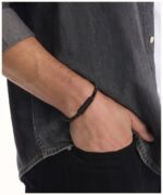 Calvin Klein CONTOURED BARREL από μαύρο PVD ανοξείδωτο ατσάλι  SKU 35100096