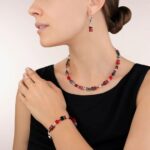 Coeur de Lion Geocube® Earrings Red ladies jewellery SKU  4014/20-0312 - Image 4