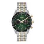 Boss Dual Time Mens Ανδρικό Ρολόι Μπαταρίας με Ασημί Μεταλλικό Μπρασελέ  SKU 1514287