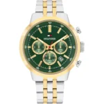 Ανδρικό ρολόι Tommy Hilfiger  με ασημί - χρυσό μπρασελέ   SKU  1710754