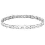 Lacoste Ανδρικό Βραχιόλι Χειροπέδα από Ατσάλι Ασημί  SKU 2040466