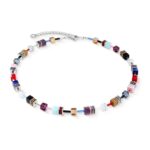 COEUR de LION Κολιέ GeoCUBE® Iconic Love Energy silver, Stainless Steel   SKU 2838/10-1592