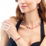 COEUR de LION Κολιέ GeoCUBE® Iconic pink-lilac, Stainless Steel   SKU 2838/10-1927 - Image 4