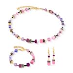 COEUR de LION Σκουλαρίκια GeoCUBE® Iconic pink-lilac, Stainless Steel   SKU 2838/20-1927 - Image 5