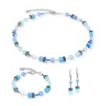 COEUR de LION Σκουλαρίκια GeoCUBE® Iconic aqua-blue, Stainless Steel  SKU  2838/20-2007 - Image 5