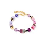 COEUR de LION Βραχιόλι GeoCUBE® Iconic pink-lilac, Stainless Steel   SKU 2838/30-1927