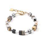 COEUR de LION Βραχιόλι GeoCUBE® grey-gold, Stainless Steel  SKU  2839/30-1216