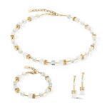 COEUR de LION Κολιέ GeoCUBE® Iconic Nature gold white, Stainless Steel SKU  3018/10-1416 - Image 4