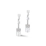 COEUR de LION Σκουλαρίκια GeoCUBE® Iconic Nature silver-white, Stainless Steel   SKU 3018/21-1417