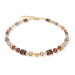 COEUR de LION Κολιέ GeoCUBE® Precious Statement golden Blush, Stainless Steel  SKU  3039/10-1132