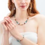 COEUR de LION Κολιέ GeoCUBE® Precious Statement Art Nouveau, Stainless Steel  SKU  3039/10-1578